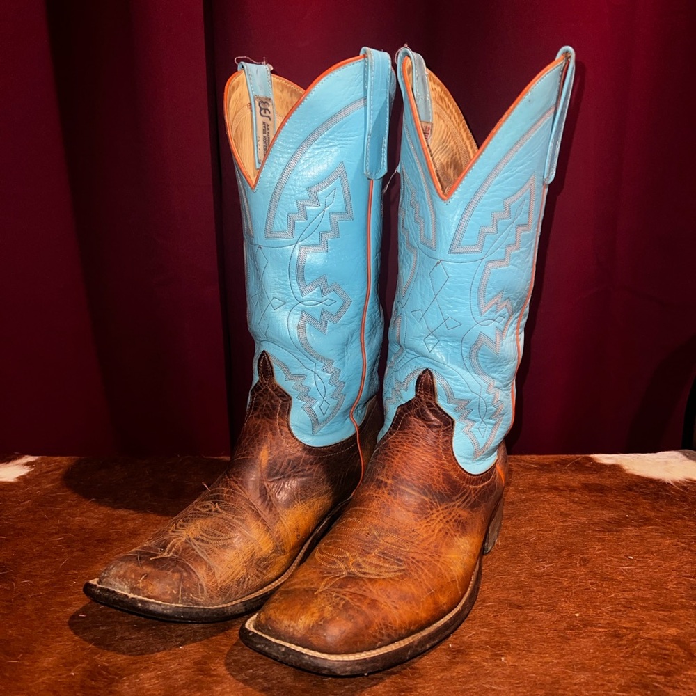 Brown cowboy boots